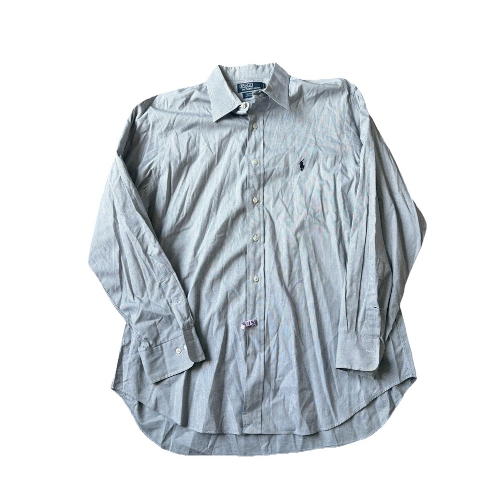 Polo Ralph Lauren Shirt‎ Mens 17 / 34/35 Blue M Andrew Classic Fit Button Up